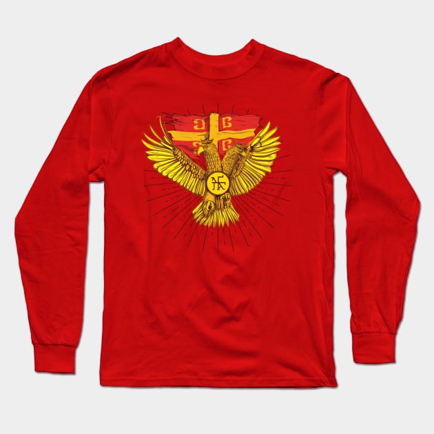 Byzantine Eagle Long Sleeve T-Shirt by blackroserelicsshop@gmail.com